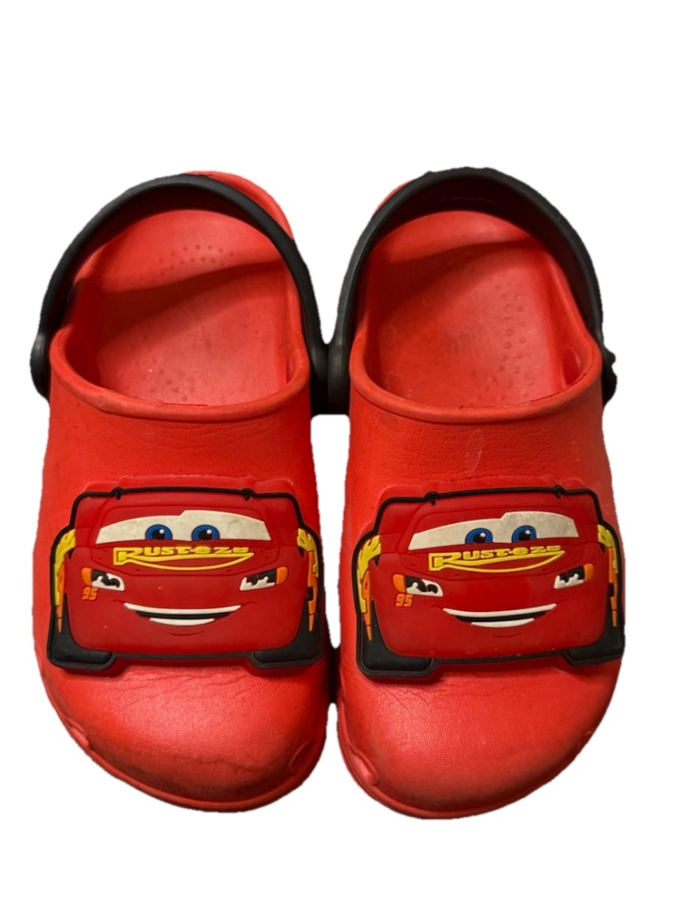 Lightning McQueen Toddler Boys Light Up Sandals Clogs size 9/10